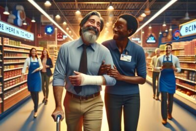 indemnizacion accidente caida establecimiento comercial