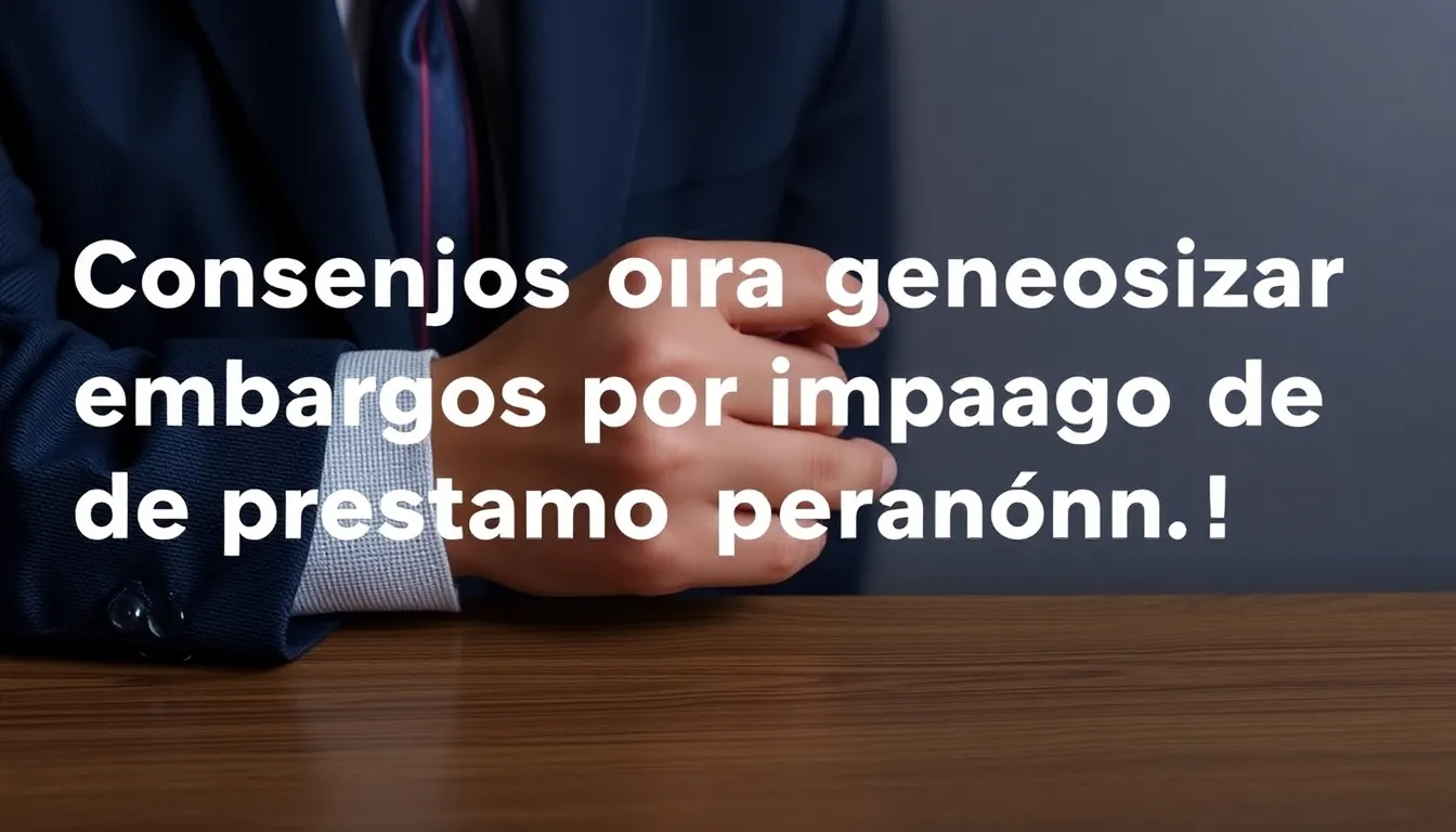 consejos para gestionar embargos por impago de prestamo personal