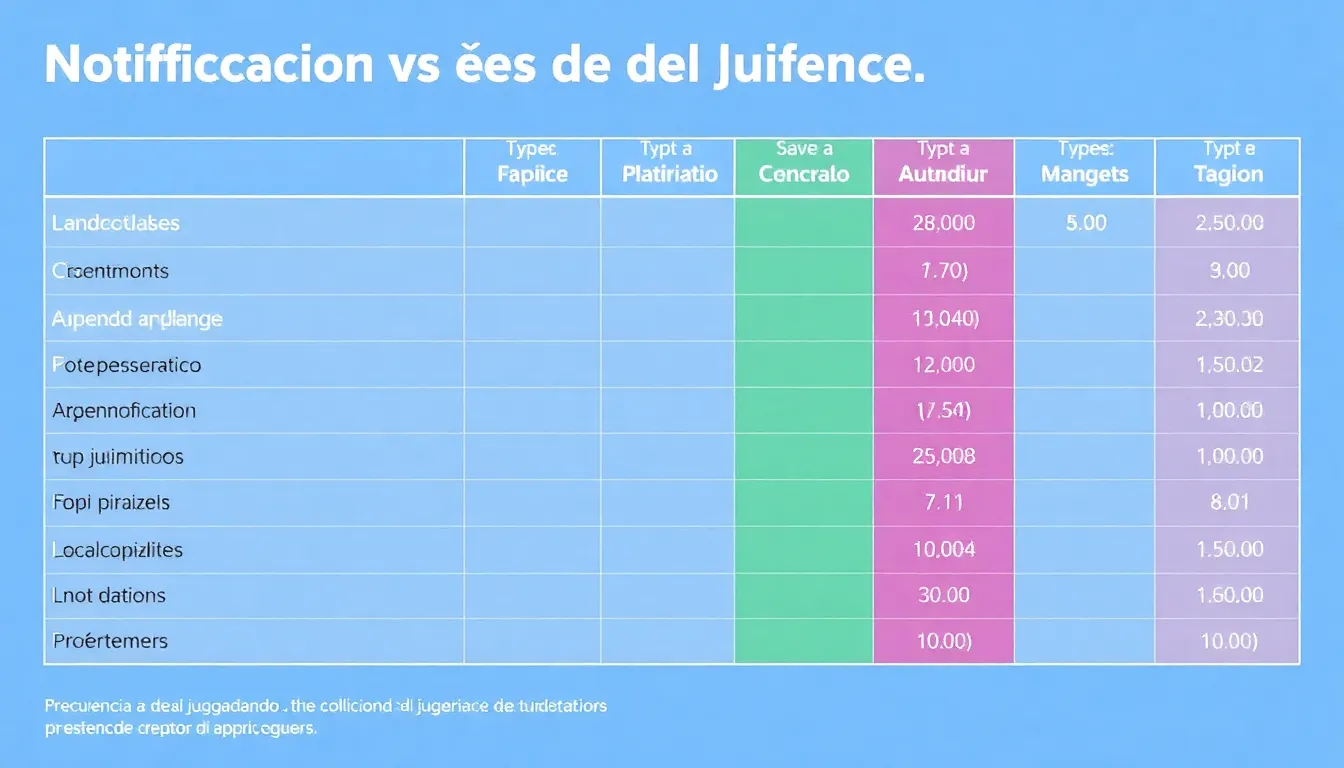 frecuencia de notificaciones del juzgado e informacion relevante