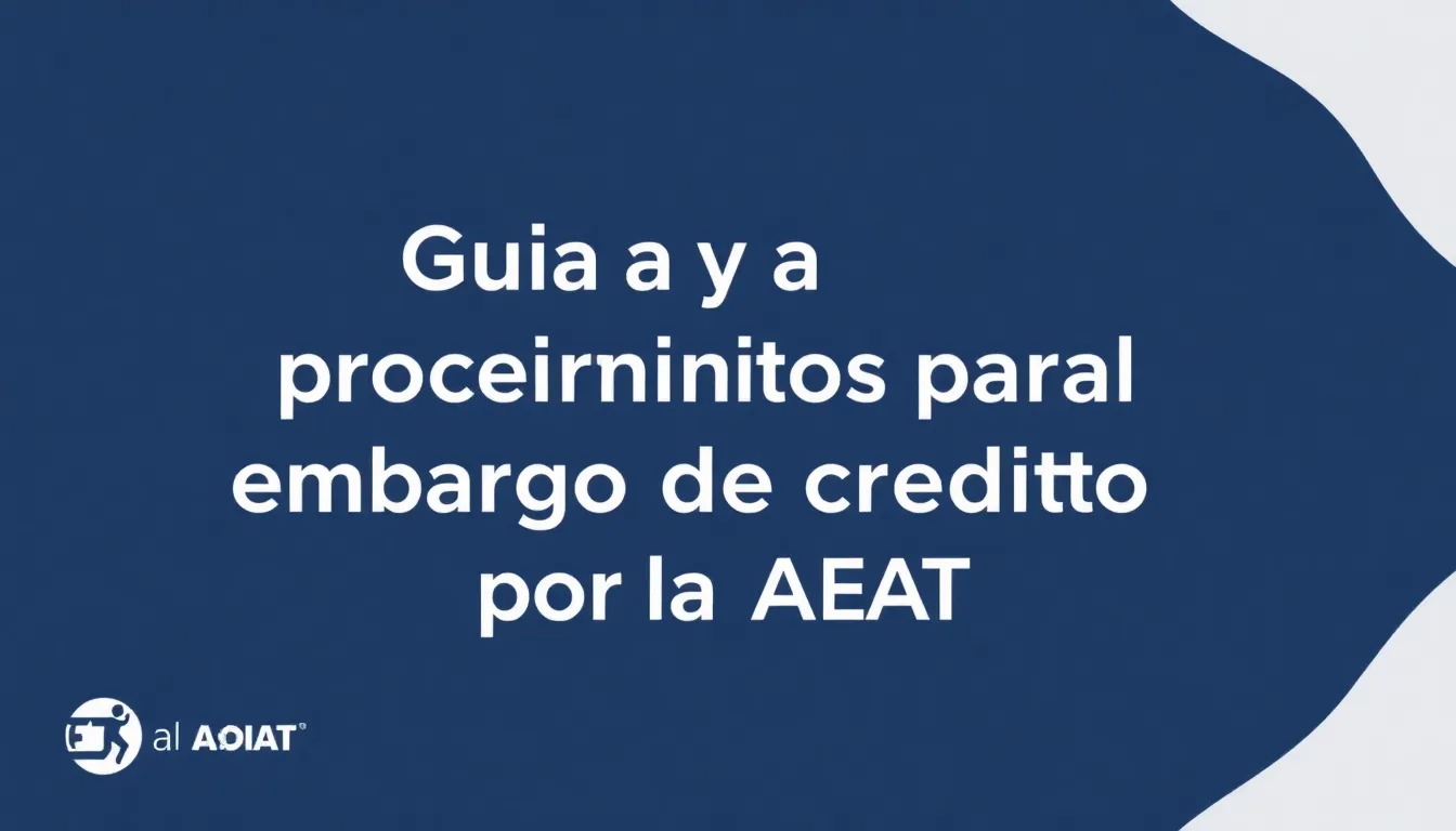 guia y procedimientos para el embargo de creditos por la aeat