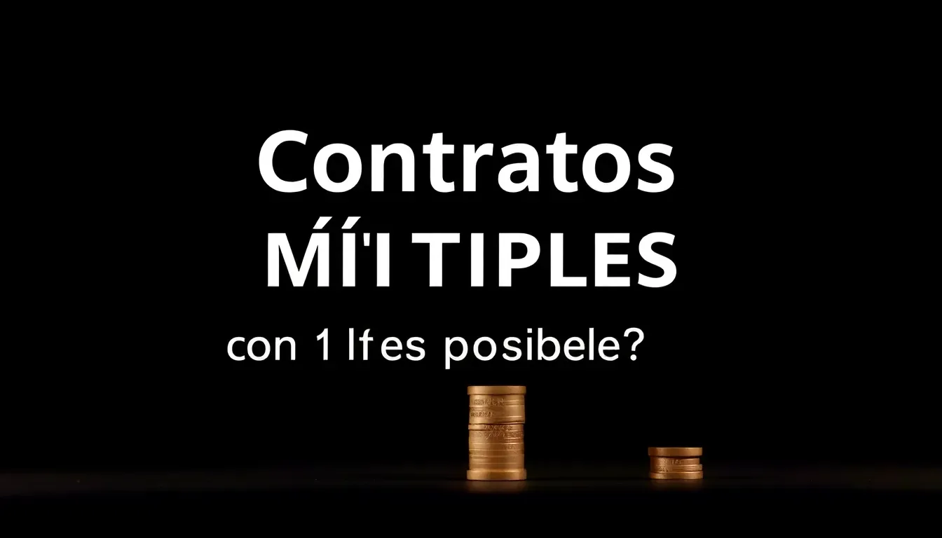 Contratos múltiples con la misma empresa: ¿es posible? 3 contratos multiples con la misma empresa es posible