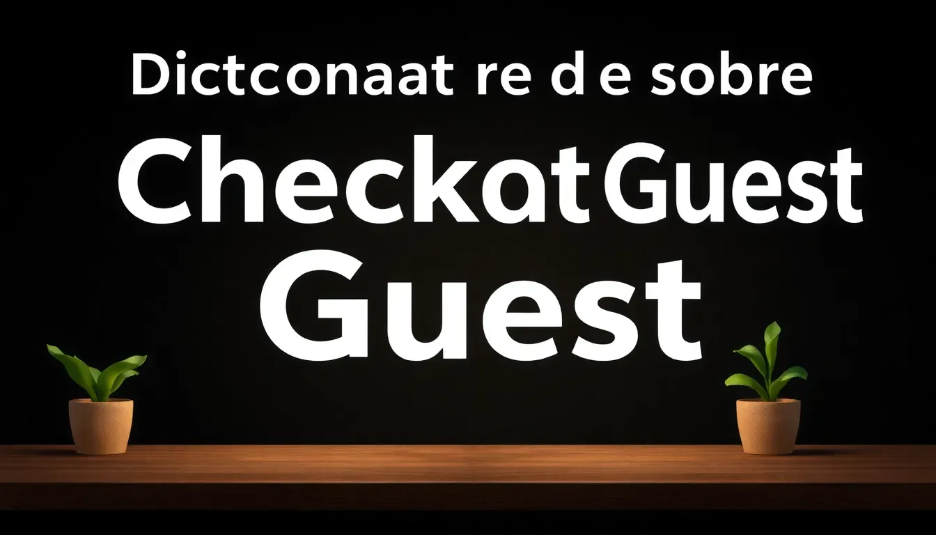 diccionario de terminos sobre checkout guest