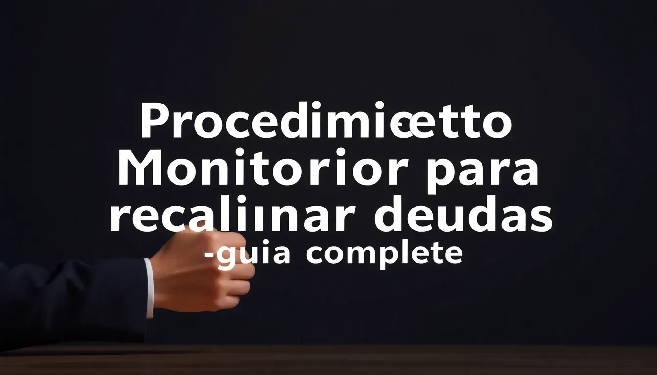 procedimiento monitorio para reclamar deudas guia completa