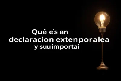que es una declaracion extemporanea y su importancia
