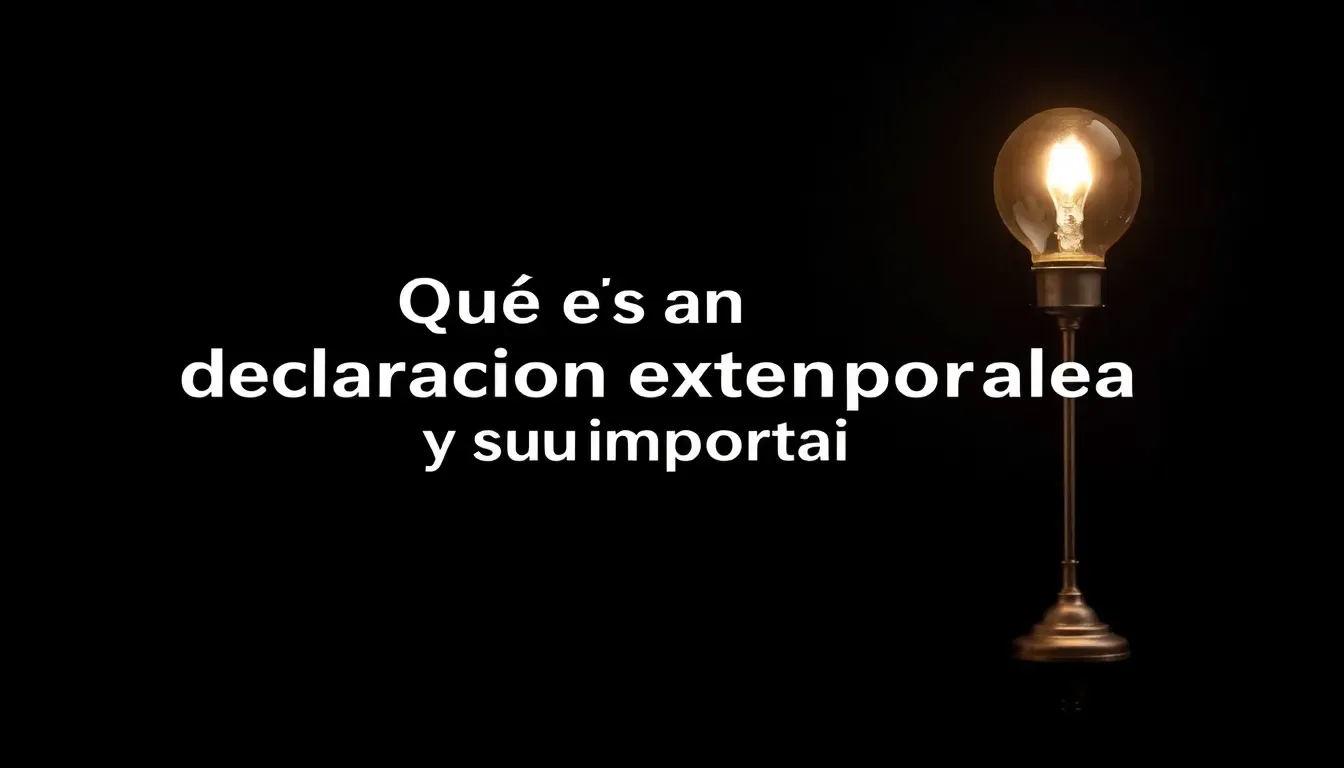Qué es una declaración extemporánea y su importancia 1 que es una declaracion extemporanea y su importancia