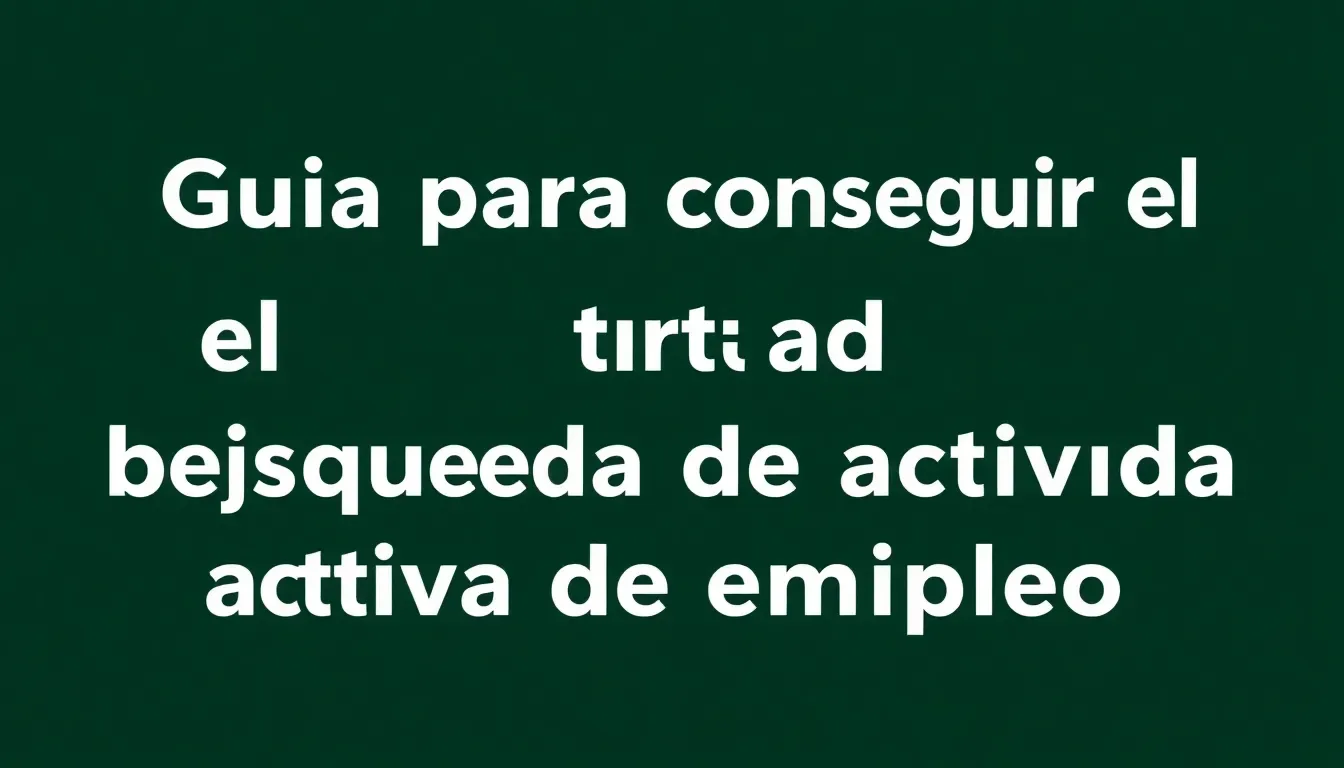guia para conseguir el certificado de busqueda activa de empleo