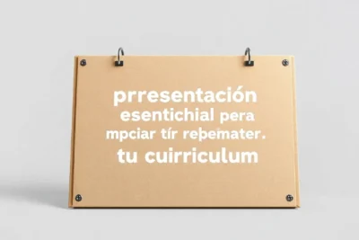 carta de presentacion esencial para potenciar tu curriculum
