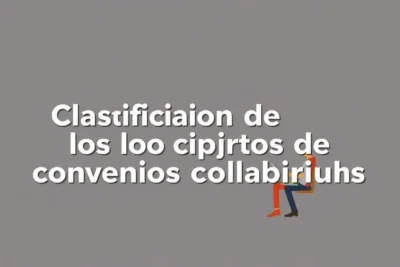 clasificacion de los tipos de convenios colectivos