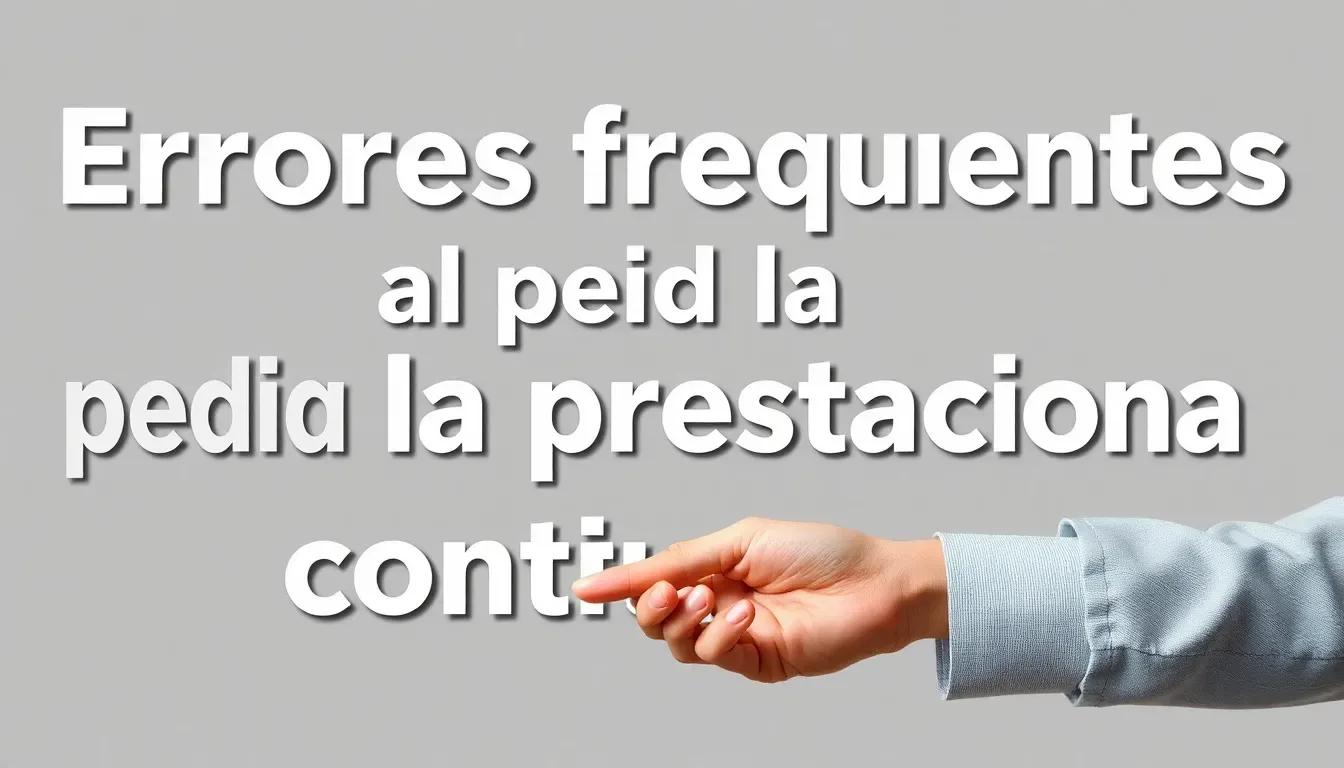 errores frecuentes al pedir la prestacion contributiva