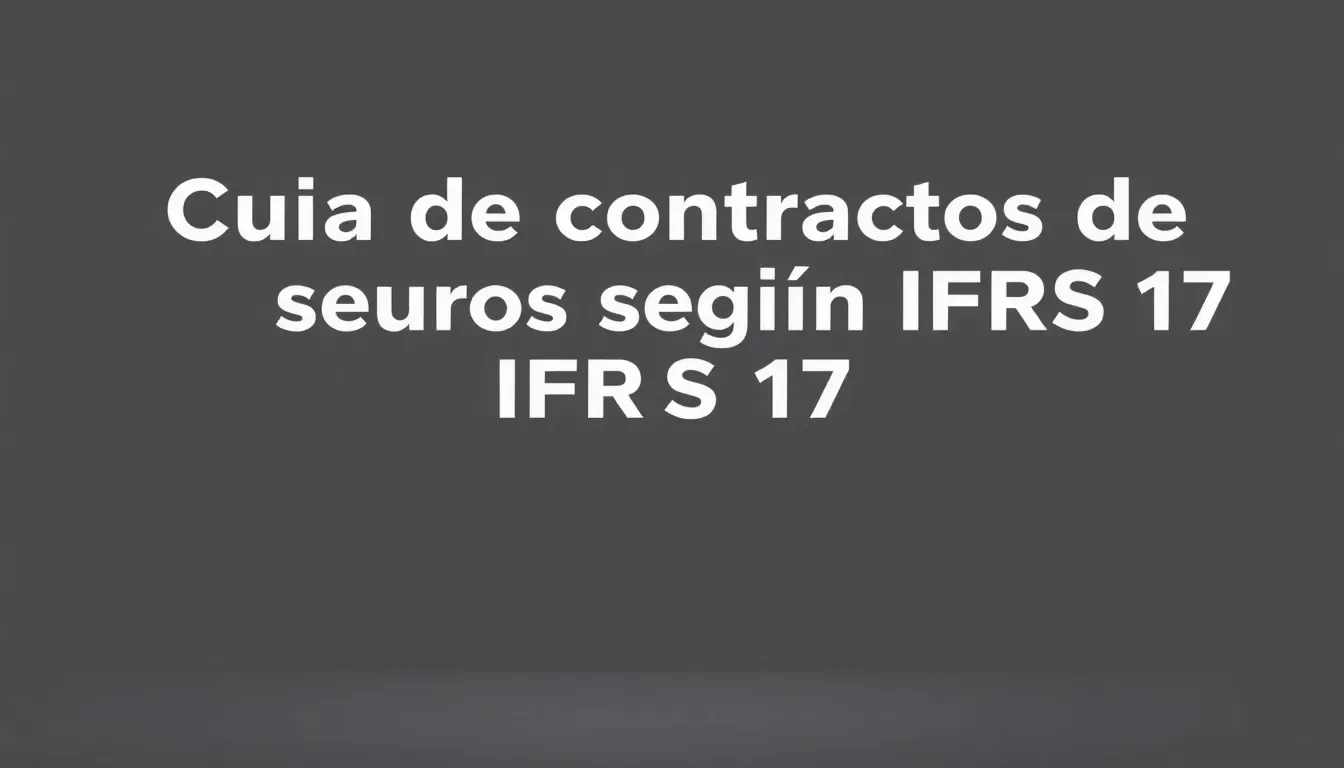 guia de contratos de seguros segun ifrs 17