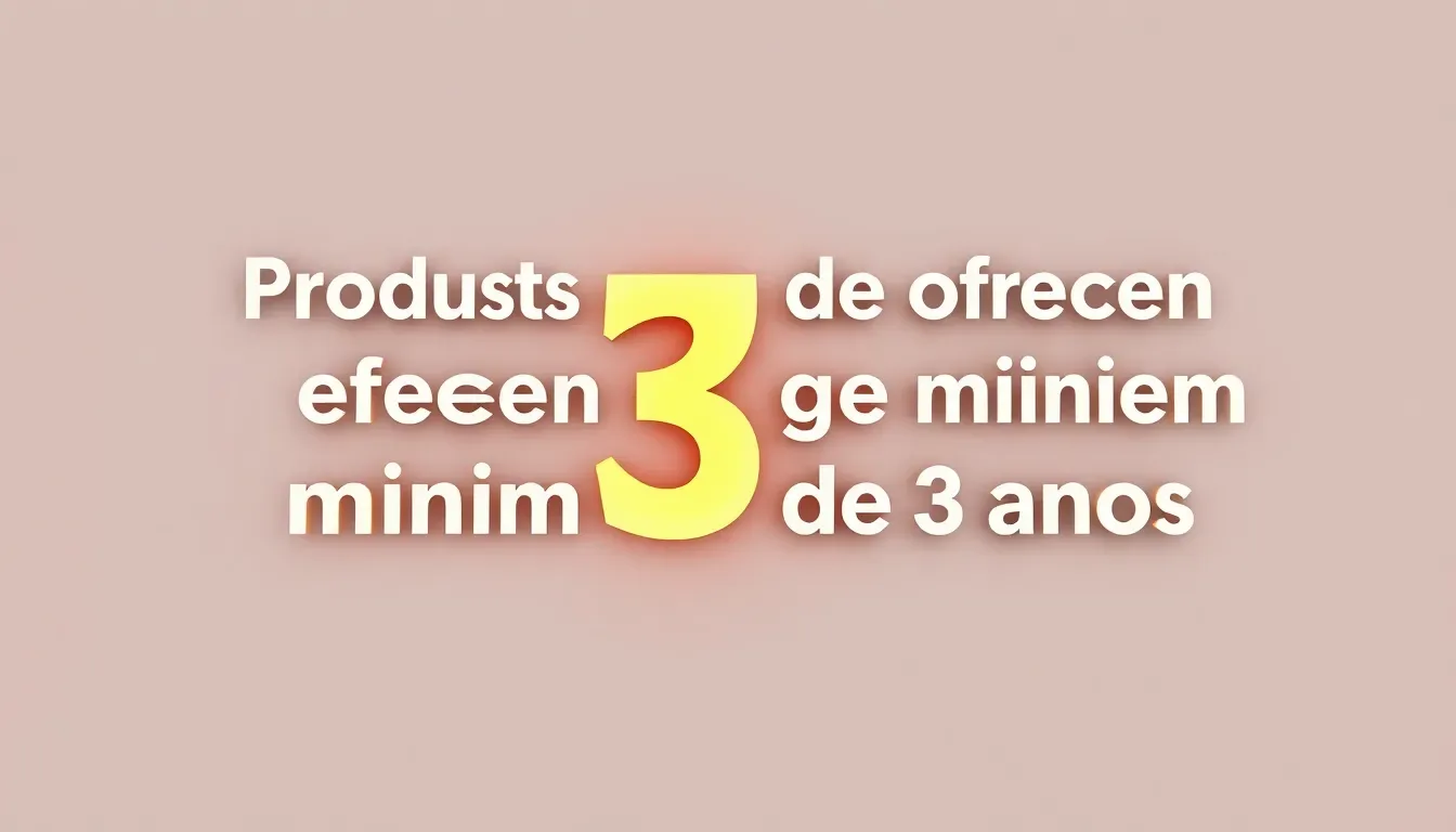 productos que ofrecen garantia minima de 3 anos