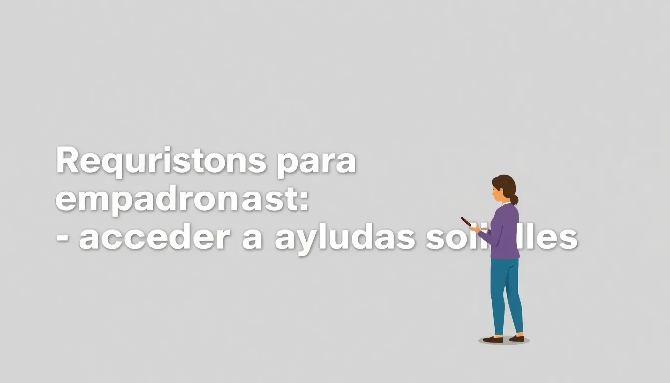 requisitos para empadronarse y acceder a ayudas sociales